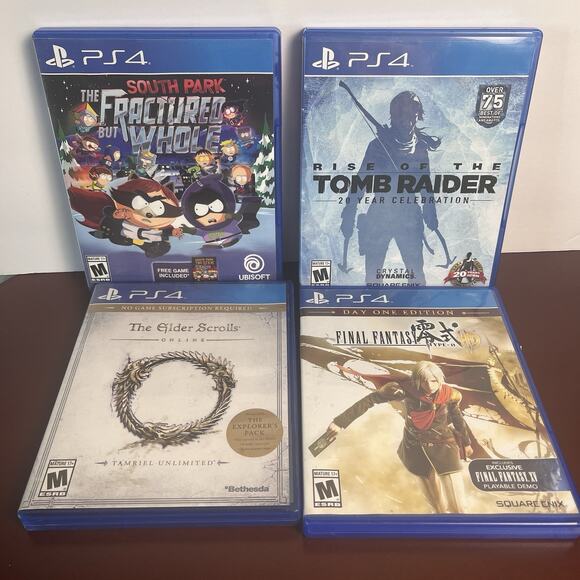 PS4 Games Lot Tomb Raider South Park Elder Scrolls Final Fantasy Tested EUC - Picture 2 of 9